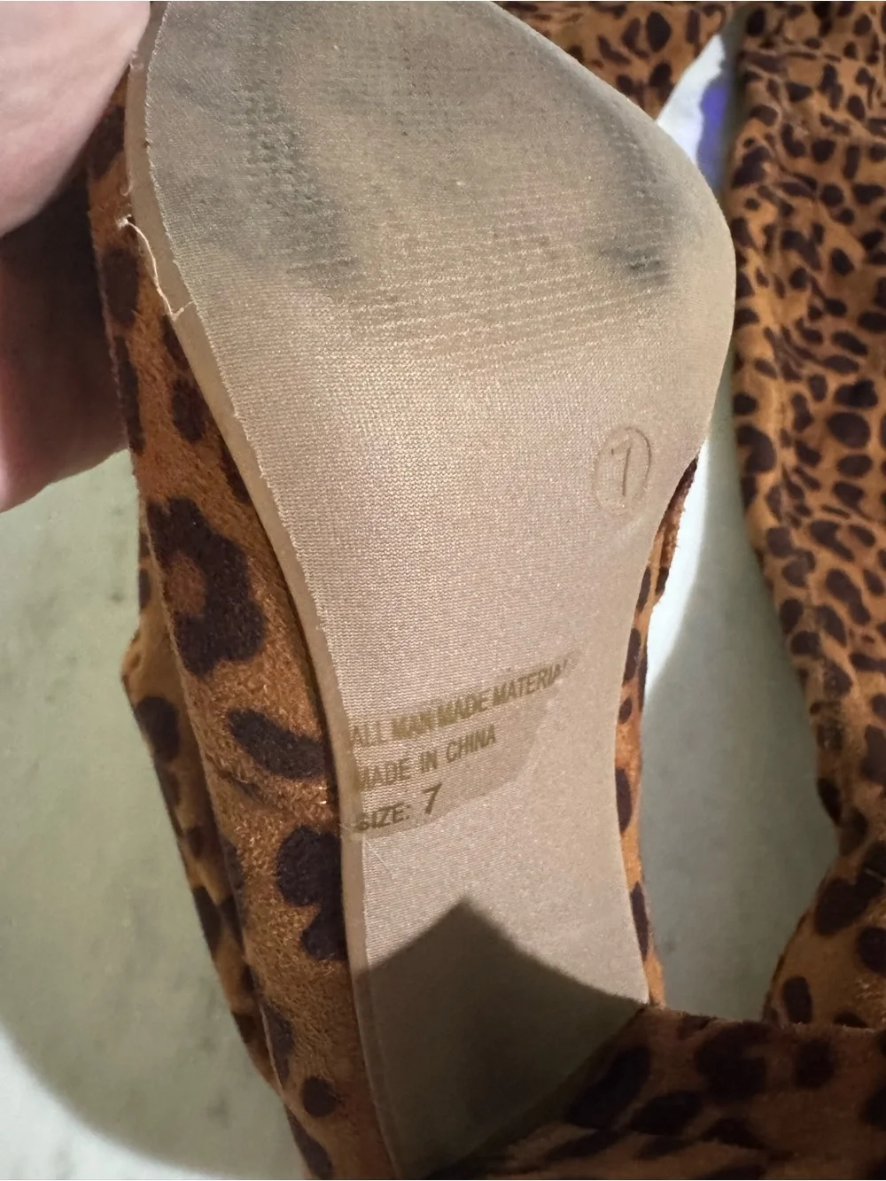 Leopard Cheetah Animal Print Over-the-Knee Faux Suede Chic Fall Party Boots 7